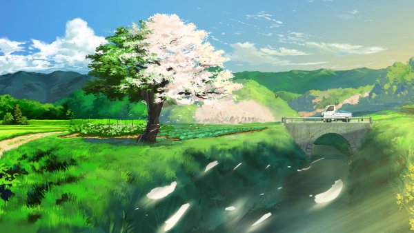 Макото Синкай пейзажи