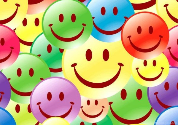 Много улыбающихся смайликов