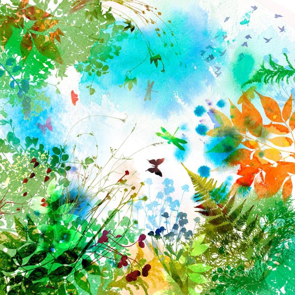 Лето акварель