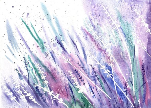 Акварель разводы