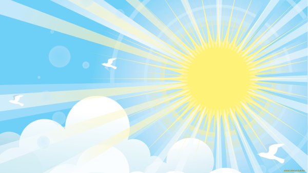 Солнечное небо вектор
