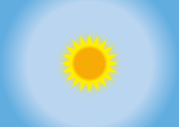 Солнышко на синем фоне