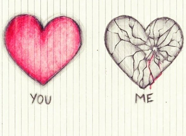 Лёгкие рисунки для срисовки любовь