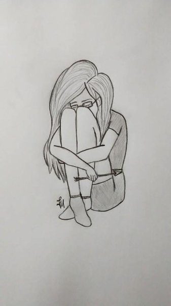 Рисунки карандашом грустные