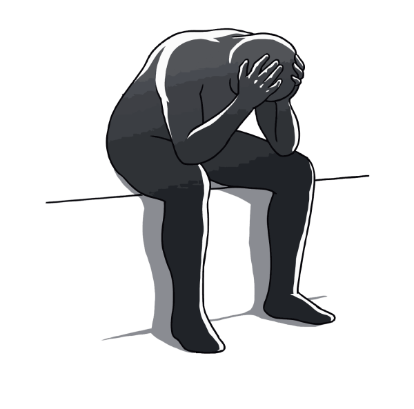 Человек депрессия вектор