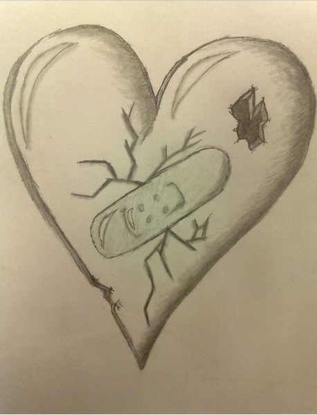 Срисовки разбитого сердца