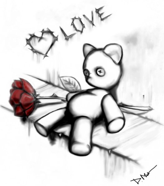 Рисунки для срисовки грустные про любовь