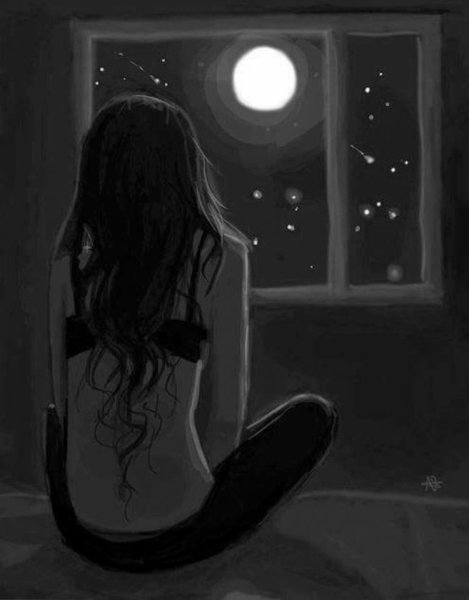 Девушка грусть