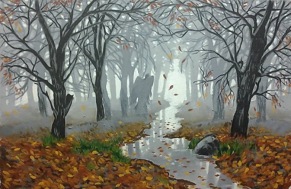 Поздняя осень иллюстрации