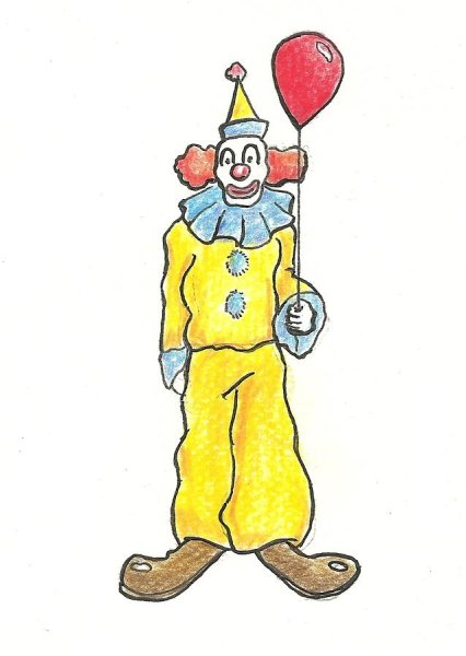 Грустный клоун раскраска