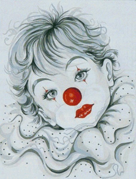 Веселый и грустный клоун раскраска