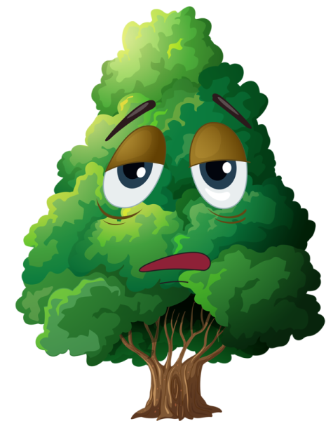 Мультяшное дерево с глазами