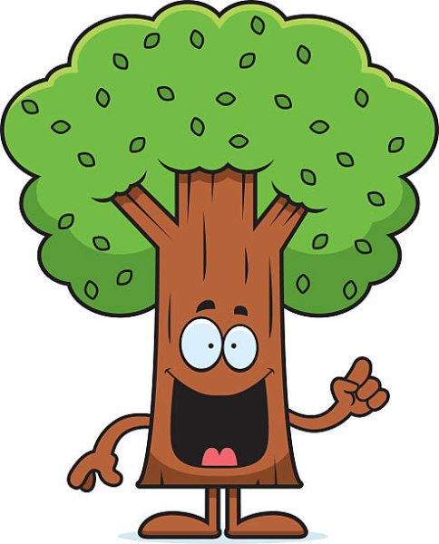 Мультяшное дерево с глазами