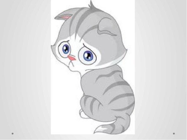 Грустный котик мультяшный