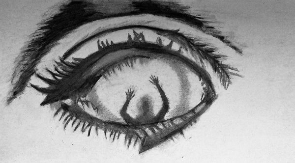 Рисунки карандашом грустные глаза