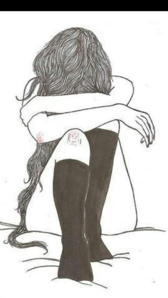 Рисунки карандашом грустные девушки
