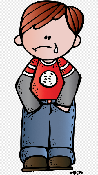 Грустный мальчик мультяшка