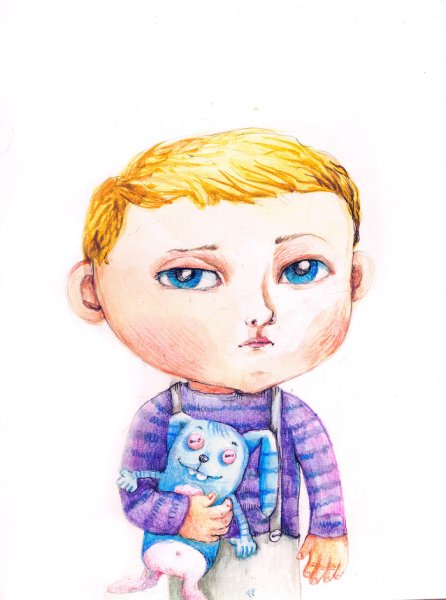 Грустный мальчик иллюстрация