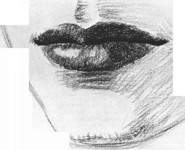 Тени на губах карандашом