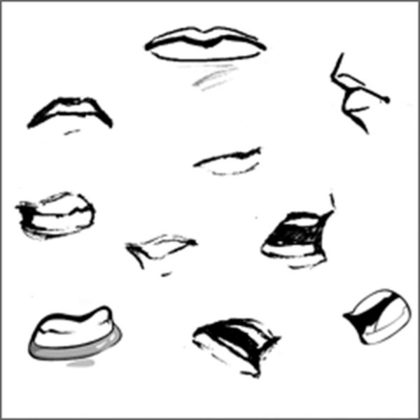 Губы рисунок для срисовки Минимализм