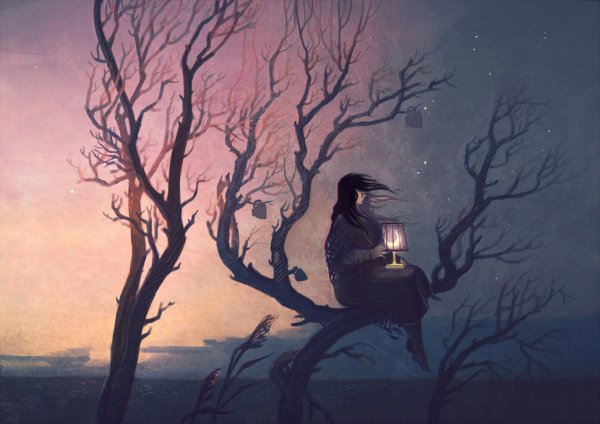 Девушка дерево арт