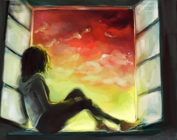 Человек на подоконнике