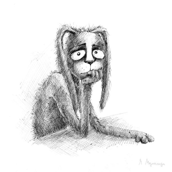 Грустный заяц