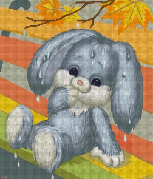 Зайчик на скамейке