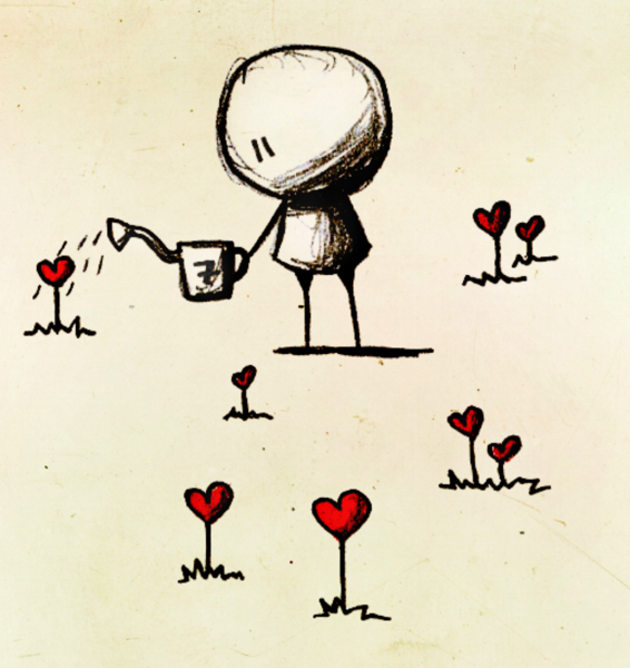 Человечек с сердечком