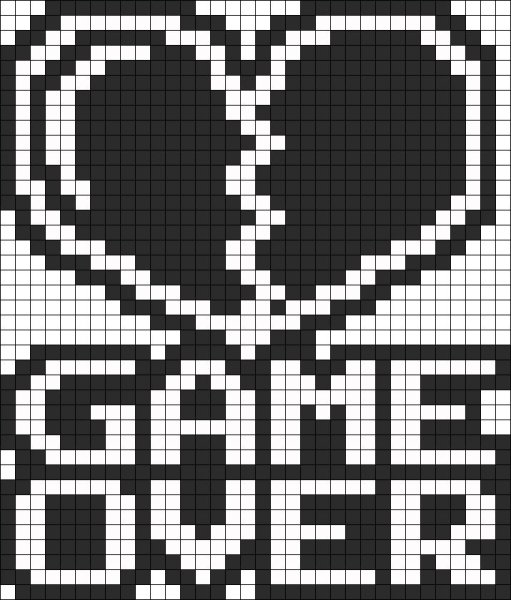Пиксельный рисунок по клеточкам черно белый