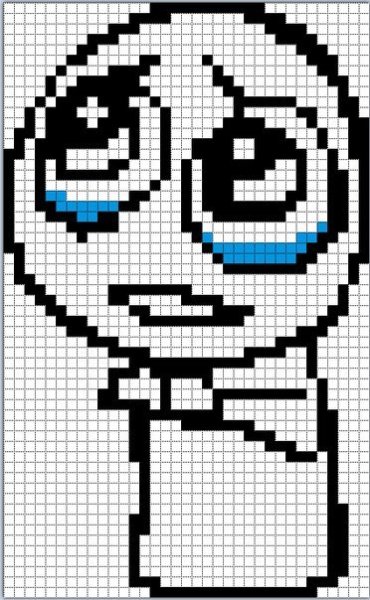 Рисунки по клеточкам мемы