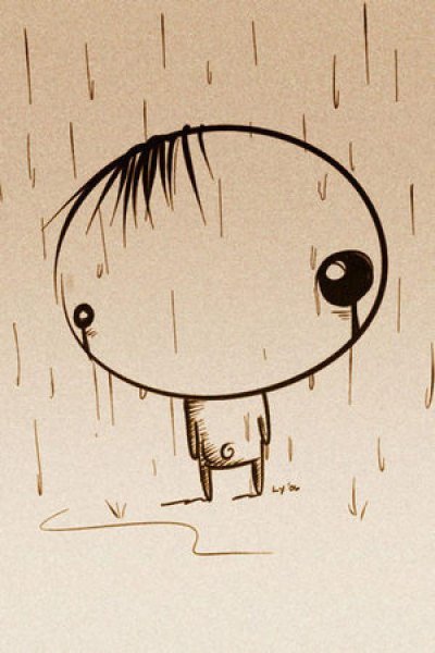 Грустные картинки для срисовки