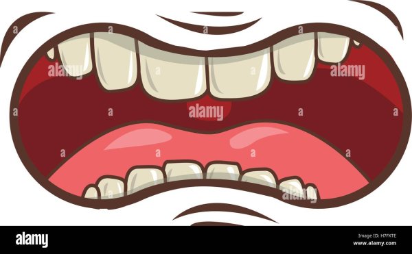 Кричащий рот рисунок