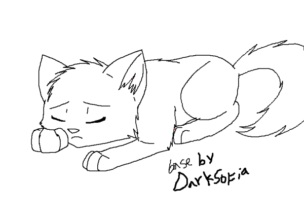 Лайны коты Воители спит