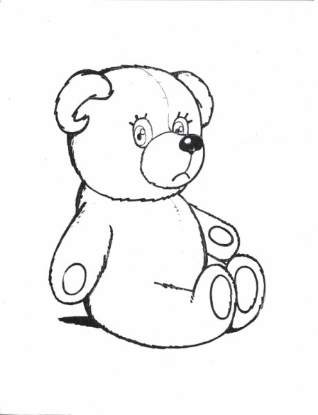Медвежонок раскраска для малышей