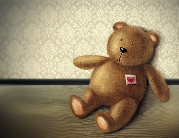 Мишка на полу