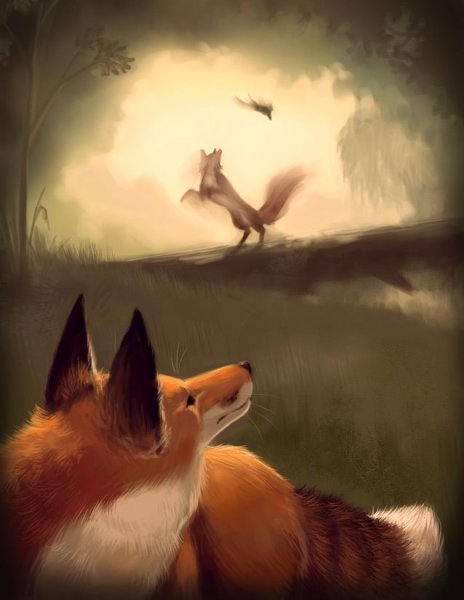 Грустные арты с лисами