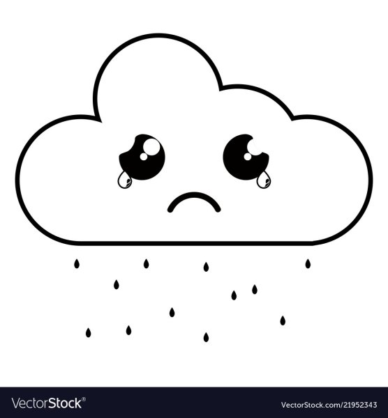 Грустное облако раскраска