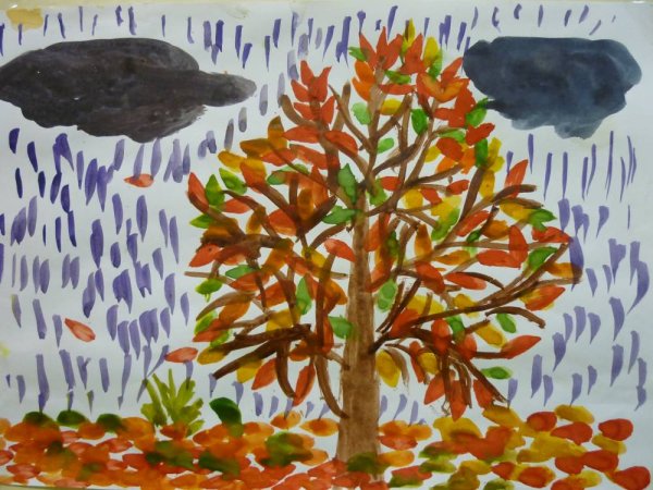 Рисунок на тему осень