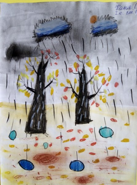 Рисование поздняя осень