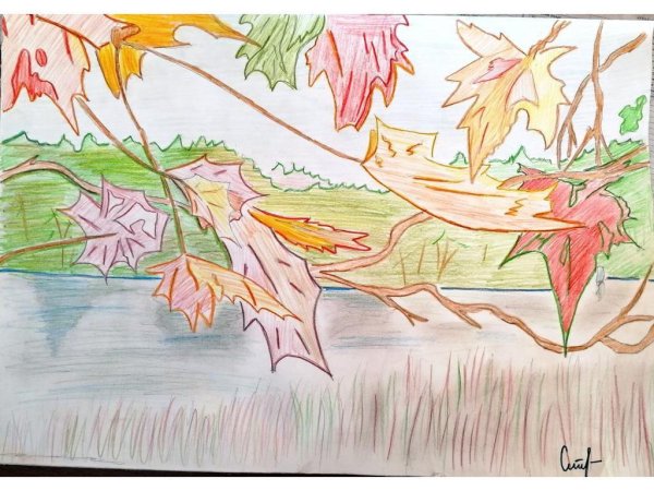 Осенний день рисунок