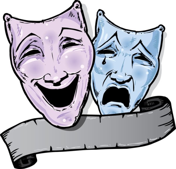 Театральные маски грустная и веселая