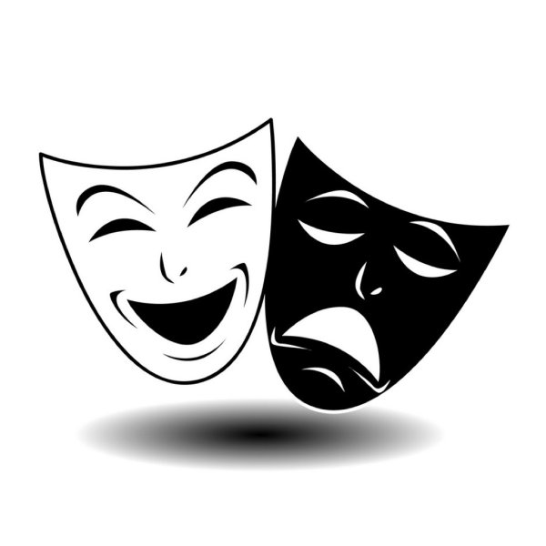 Театральные маски грустная и веселая