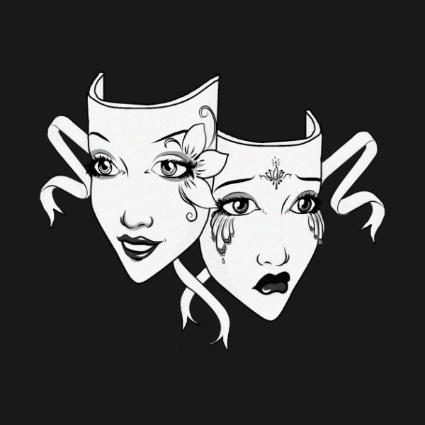 Театральная маска белая