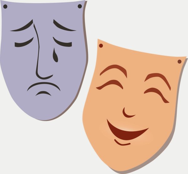 Театральные маски грустная и веселая