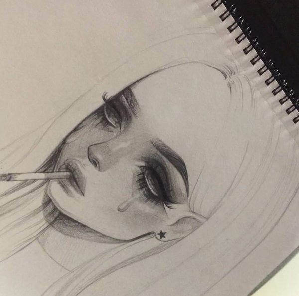Рисунки карандашом грустные