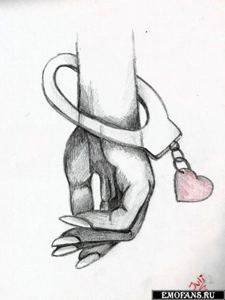 Рисунки карандашом грустные про любовь
