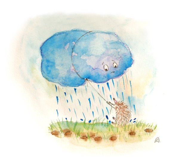 Тучка для рисования дождика