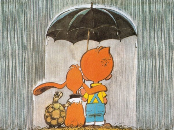 Грустный и веселый рисунок