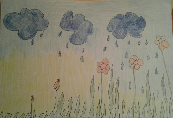 Рисование веселый дождик